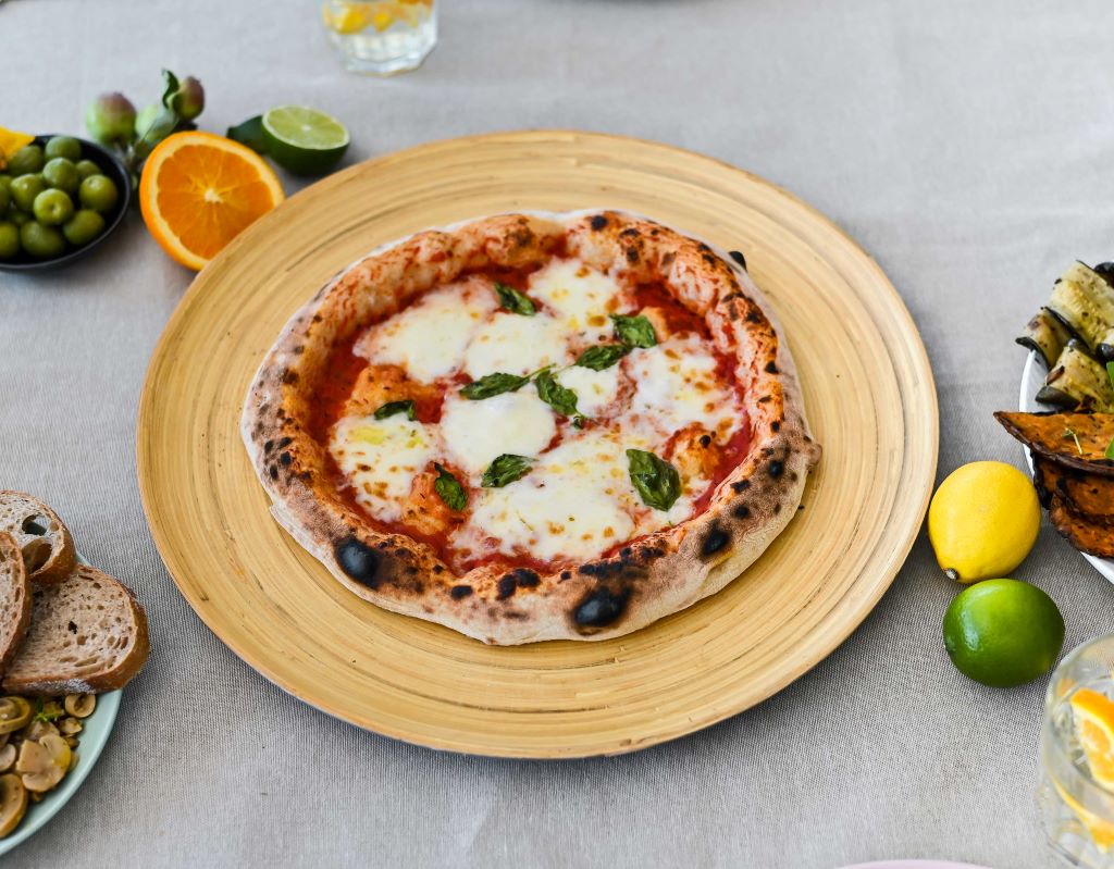 Pizza made with snap frozen RDM Pizza dough balls